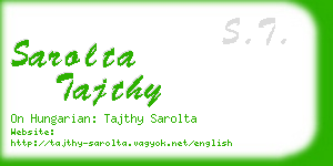 sarolta tajthy business card